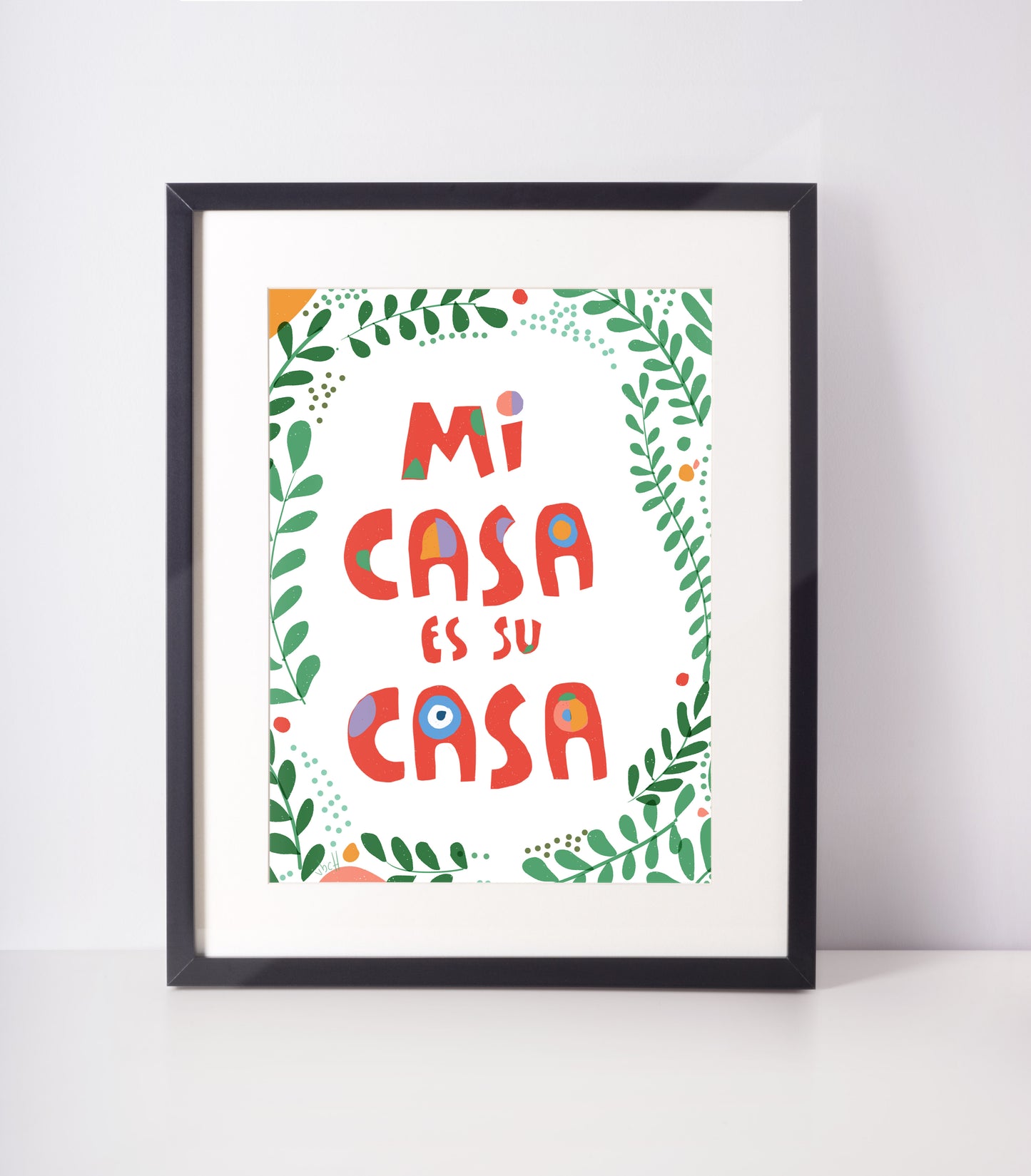 Wall Art Living Room, Contemporary Art Print, MI CASA TU casa, Typographic art print, Minimal Print - VIOLETREDSTUDIO