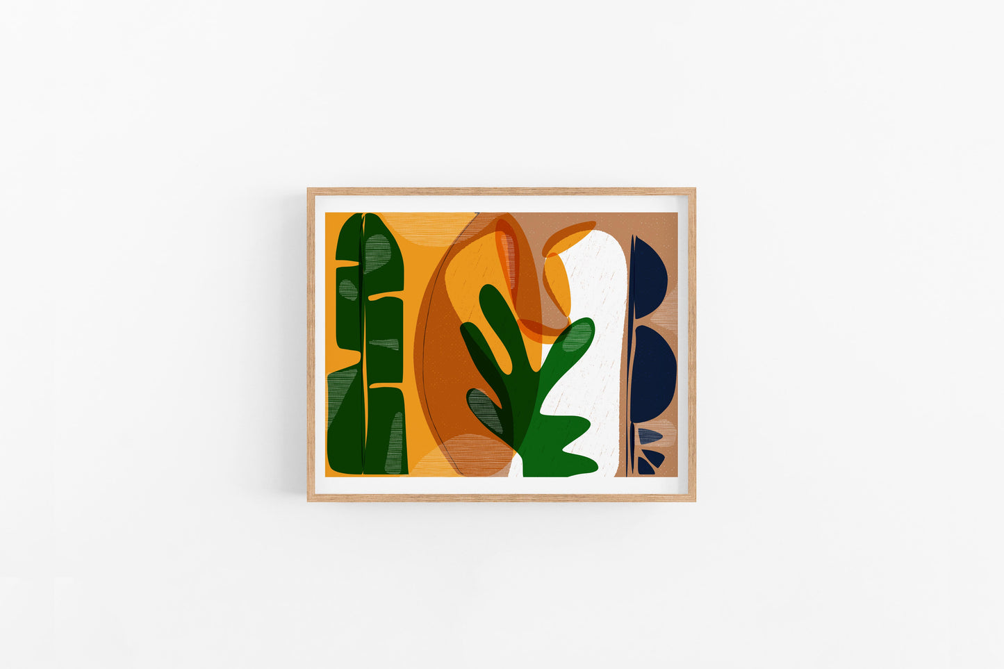 Emerald City, Mid-Century Inspired Art Print, Colorful Living Room Decor - VIOLETREDSTUDIO