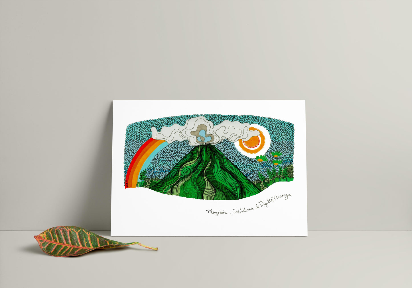 El Mogoton Print- Nicaragua Wall Art-Ready to Frame Cubicle Decor-TRAVEL PRINTS - VIOLETREDSTUDIO