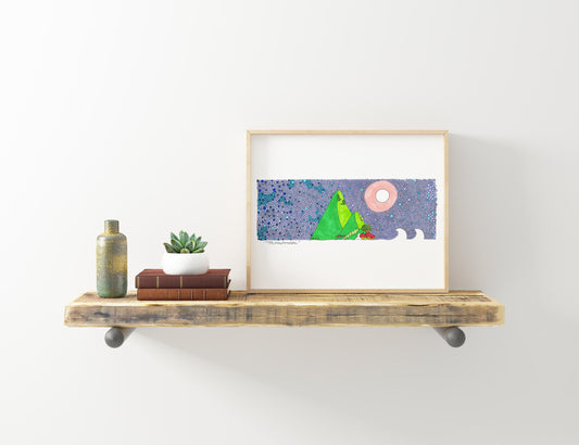 Nicaragua Skyline~ Momotombos ~Father's Day Gift ~ Cubicle Decor- TRAVEL PRINTS - VIOLETREDSTUDIO