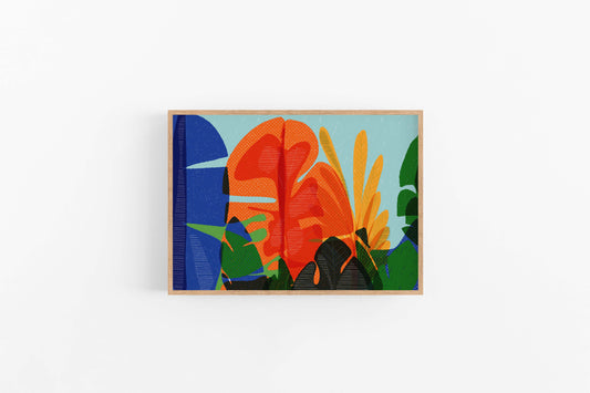 LOVE NATURE ART- Paradise Print Art- Nature Inspired Art- Abstract Colorful Art- Cubical Decor Art- Bedroom Decor Art- Nature Lover Gift - VIOLETREDSTUDIO