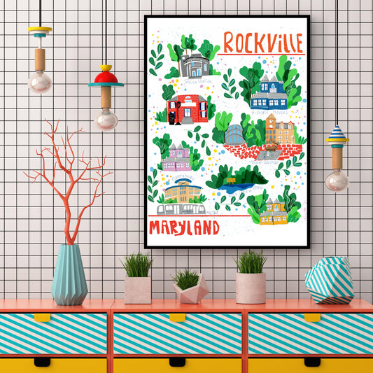 ROCKVILLE, Maryland | Favorite Places | Cubicle Decor | Wall Art - VIOLETREDSTUDIO