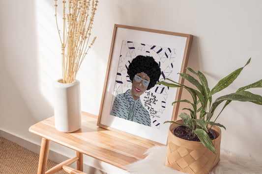 Shirley Chisholm Portrait, Inspiring Women Cubicle Decor - VIOLETREDSTUDIO
