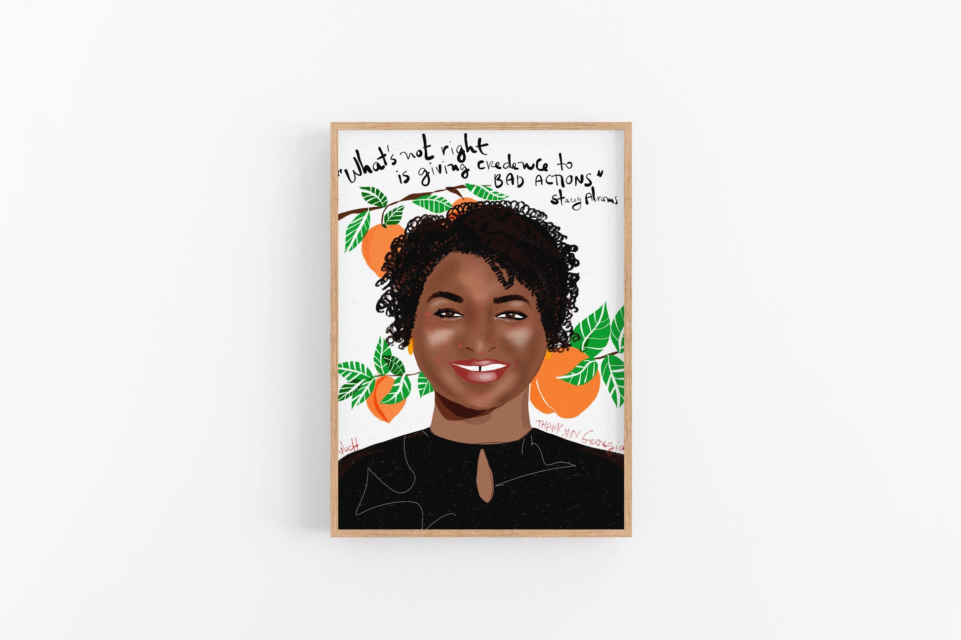 Stacey Abrams Art Print, Girl Power decor, Feminist wall art - VIOLETREDSTUDIO