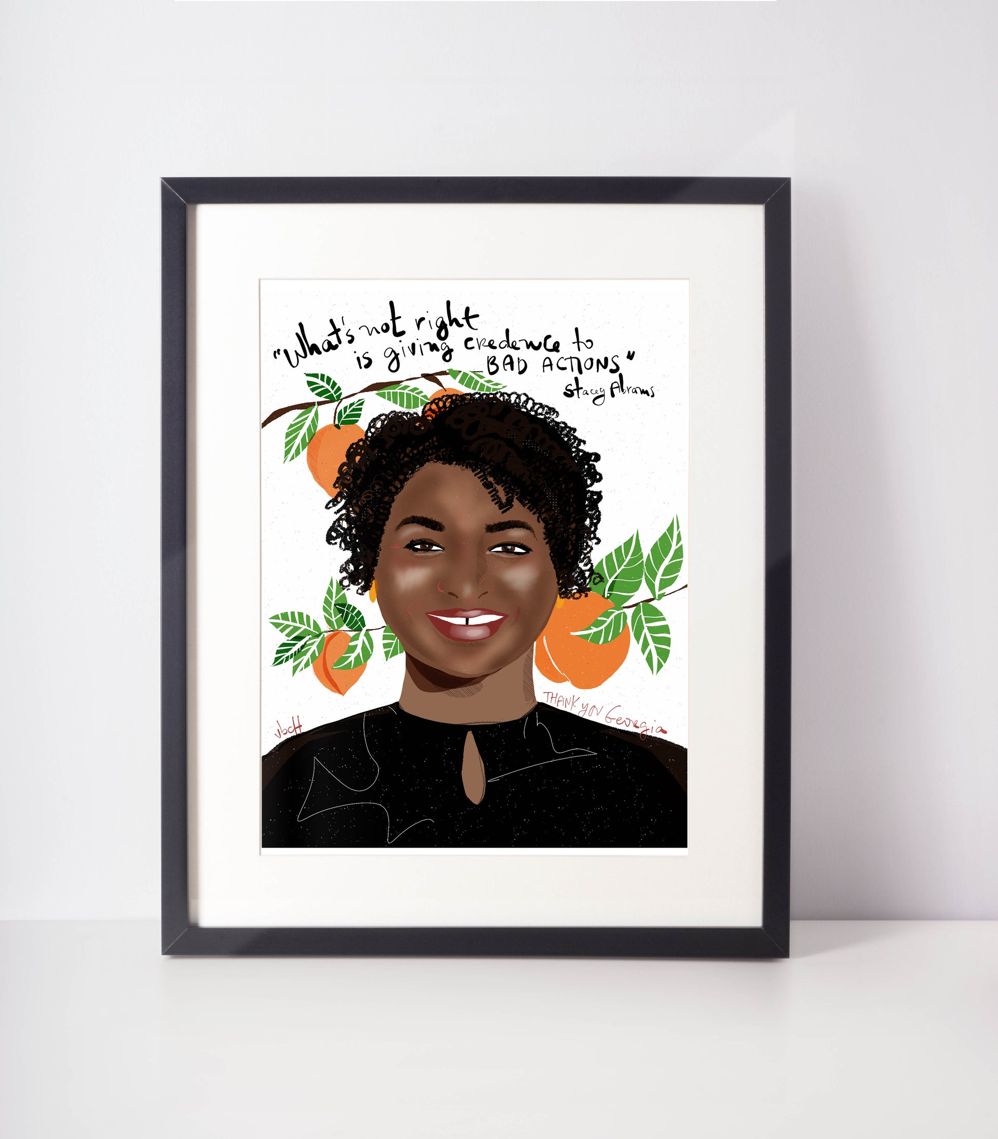 Stacey Abrams Art Print, Girl Power decor, Feminist wall art - VIOLETREDSTUDIO