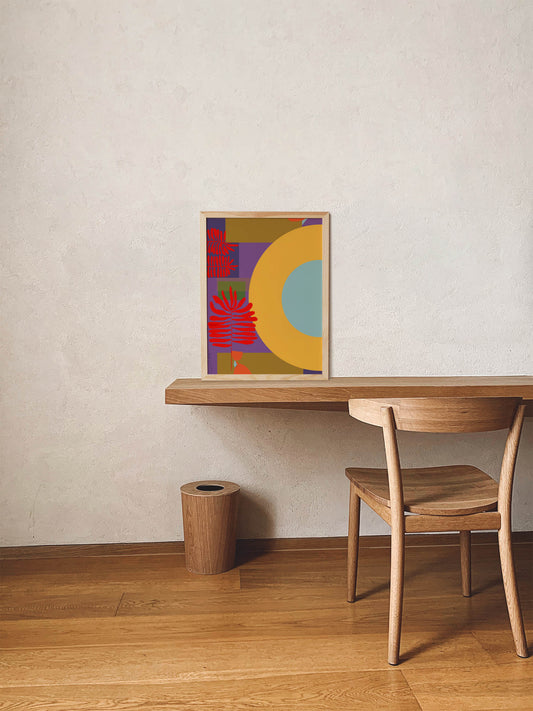 Sundown Inspired Modern Abstract Art Print - VIOLETREDSTUDIO