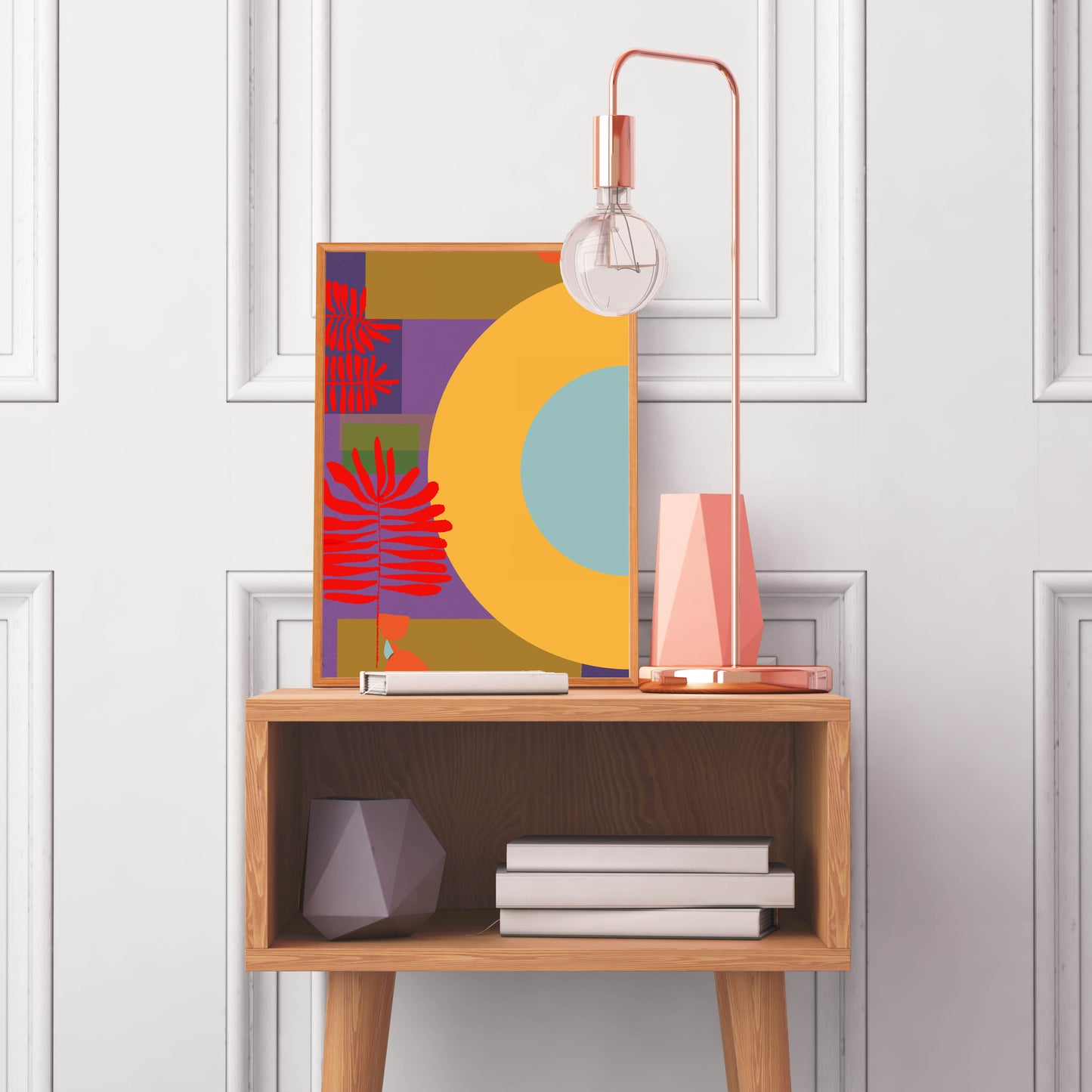 Sundown Inspired Modern Abstract Art Print - VIOLETREDSTUDIO