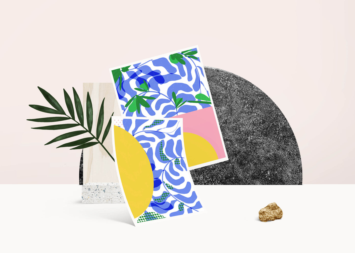 PINK Abstract Art Print, Colorful Cubicle Decor - VIOLETREDSTUDIO