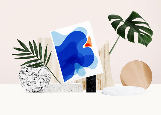 Abstract Painting Print, Wall Art Bedroom, Minimal Print, Christmas Present, Cubicle Decor Abstract Shapes - VIOLETREDSTUDIO