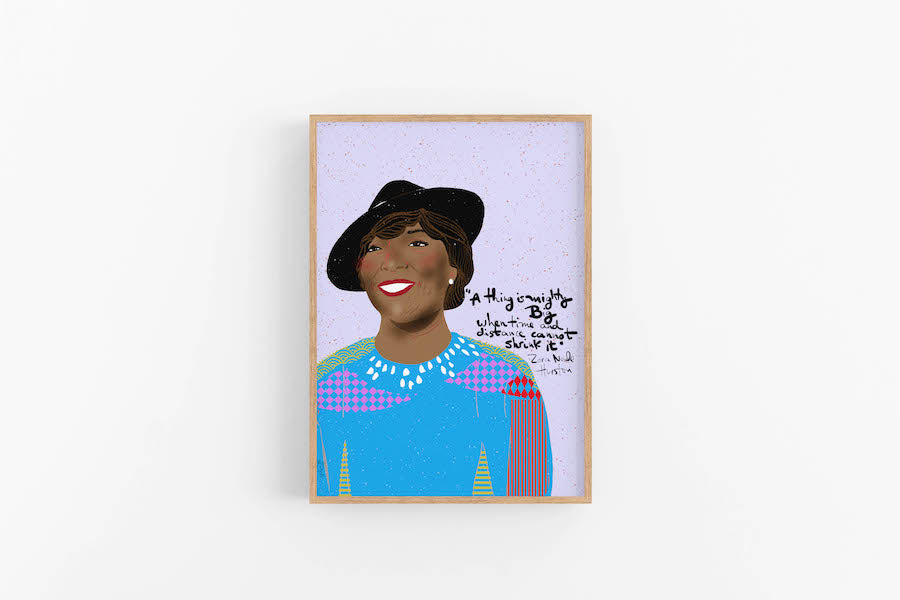 Zora Neale Hurston Art Print - VIOLETREDSTUDIO