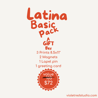 Latina energy, gift-wrapped- Gift Box - VIOLETREDSTUDIO
