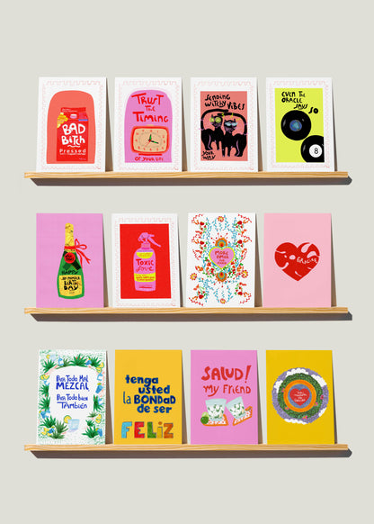 Bad B*tch Greeting Card - VIOLETREDSTUDIO