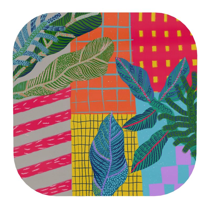 Dopamine Decor #1 Coasters - VIOLETREDSTUDIO