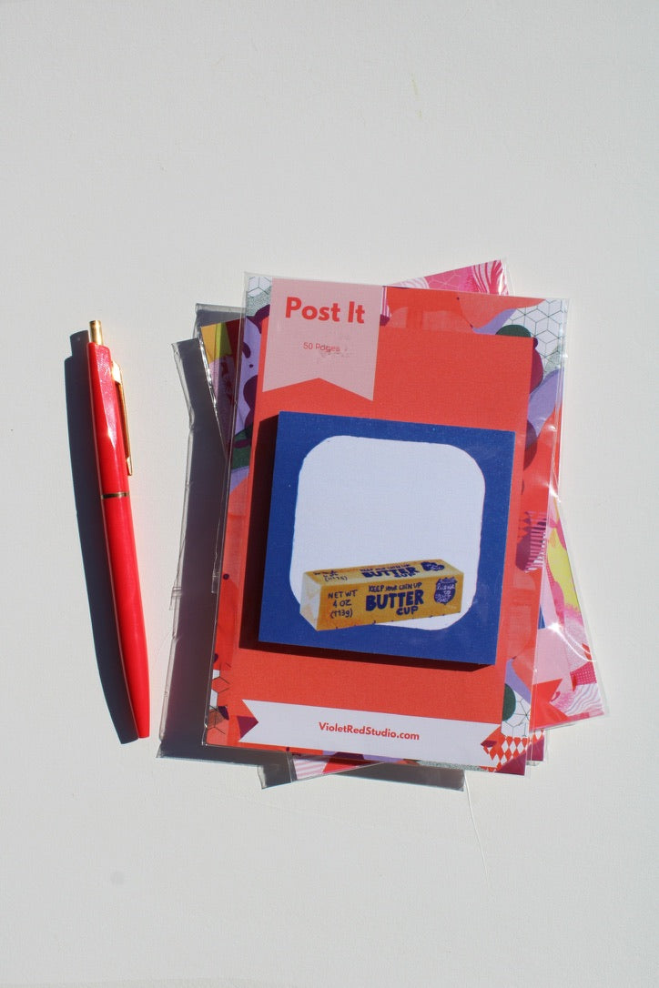 Butter Art Sticky Notes - VIOLETREDSTUDIO