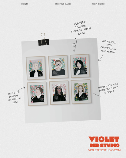 Women of the Supreme Court Art Print Set | Inspirational Wall Art Collection - VIOLETREDSTUDIO