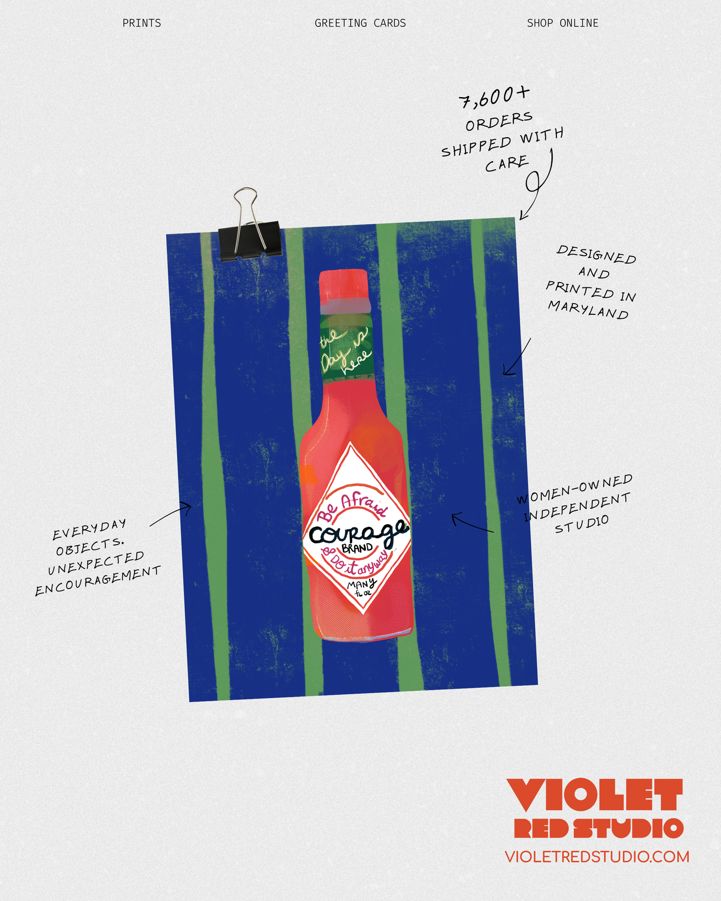 Courage Hot Sauce - Art Print - VIOLETREDSTUDIO