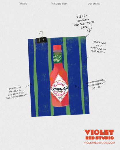 Courage Hot Sauce - Art Print - VIOLETREDSTUDIO