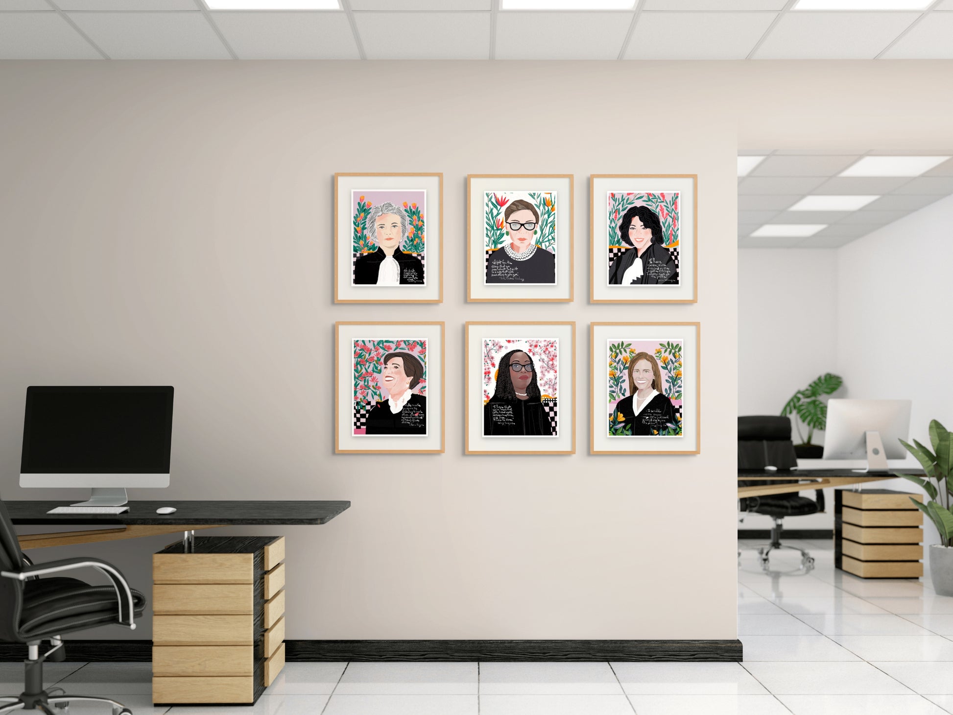 All Women Supreme Court Justices – Complete Art Print Set of 6 - VIOLETREDSTUDIO