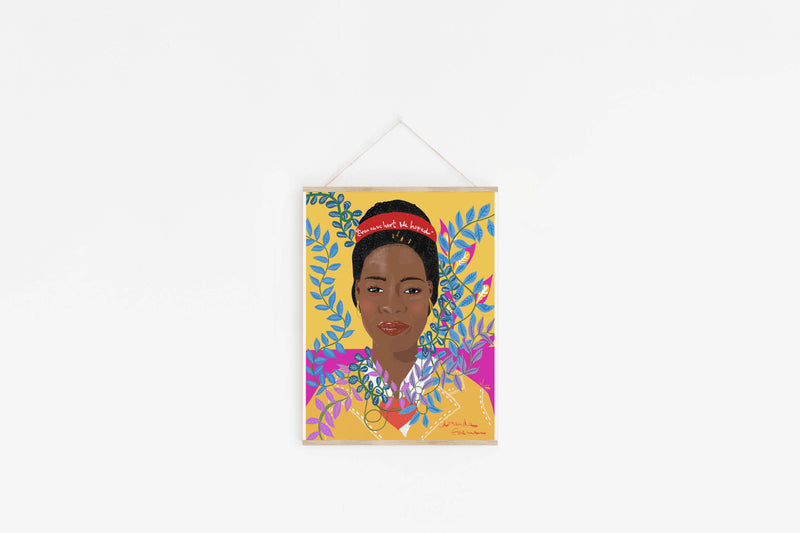 Amanda Gorman Art Print – Poet Laureate Portrait, Inspirational Female Poet Wall Art, Empowering Words & Activism Decor - VIOLETREDSTUDIO