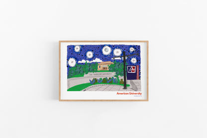 American University Art Print - VIOLETREDSTUDIO