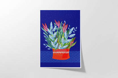 Flower Art Print, Relaxing Wall Art, Housewarming Gift,  Preppy Dorm Decor - VIOLETREDSTUDIO