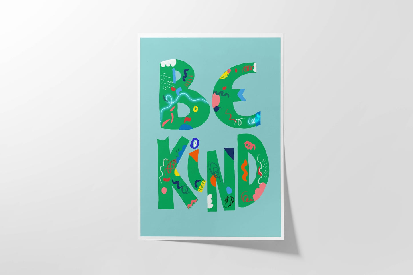 BE KIND 2 Art Print | Positive Affirmation Wall Art
