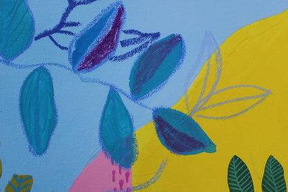 “Shape Study in Color” – Original Mixed Media Painting on Canvas - VIOLETREDSTUDIO
