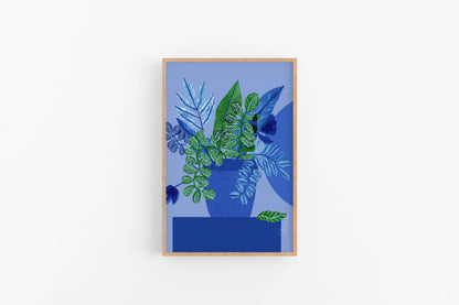 Blue Bouquet Art Print - VIOLETREDSTUDIO