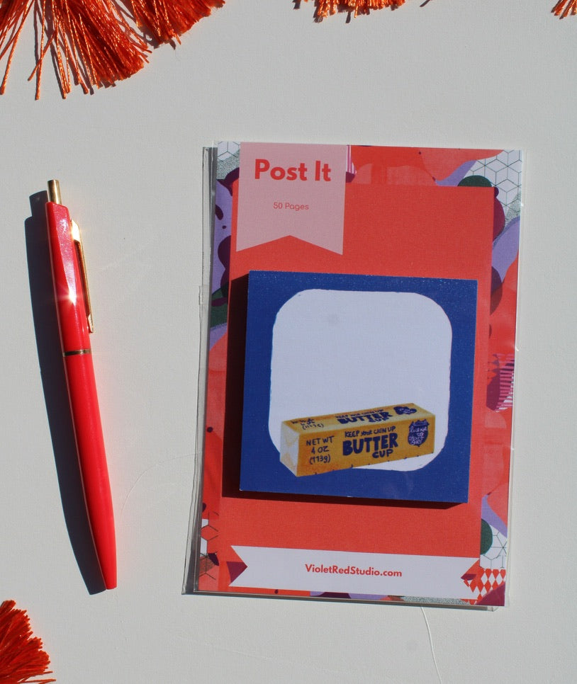 Butter Art Sticky Notes - VIOLETREDSTUDIO