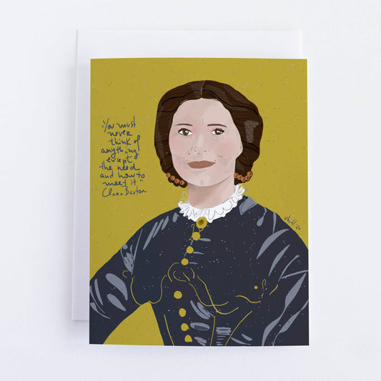 Clara Barton Art Print, Gifts for Nurses, Iconic Women Cubicle Decor - VIOLETREDSTUDIO