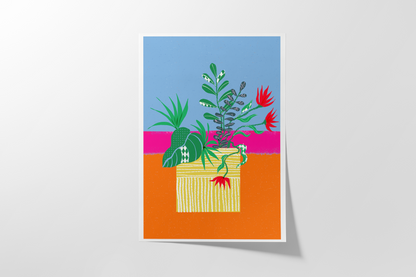 Colorful Flower Arrangement | Art Print |  Maximalist Aesthetic for Dorm, Living Room, Office Decor - Uplifting Gift - VIOLETREDSTUDIO