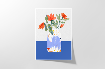 Flower Art Print, Relaxing Living Room Art, New Home Gift, Accent Print - VIOLETREDSTUDIO
