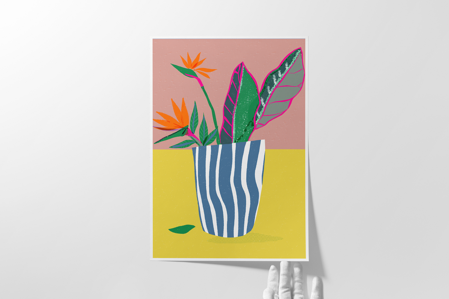 Serene Floral Wall Art Print: Bedroom Decor, Nature-Inspired Housewarming Gift, Cubicle Accent