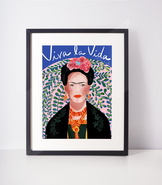 Frida Kahlo Art Print, Typographic Decor, Cubicle DecorFrida Kahlo Art Print, Typographic Decor, Cubicle Decor - VIOLETREDSTUDIO