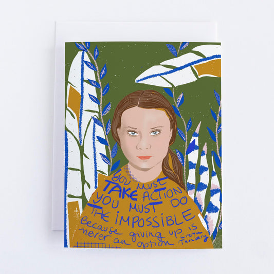 Greta Thunberg Art Print – Climate Activist Portrait, Environmental Leader Wall Art, Inspirational Youth Advocate Decor - VIOLETREDSTUDIO