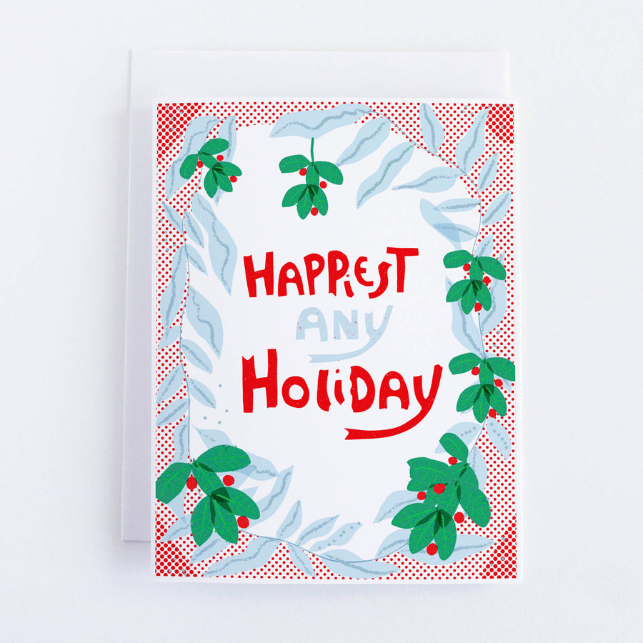 Happiest Any Holiday Greeting Card - VIOLETREDSTUDIO