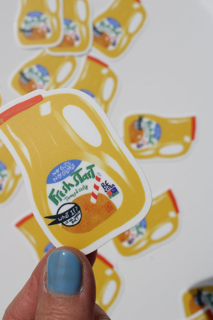 Orange Juice Sticker - VIOLETREDSTUDIO