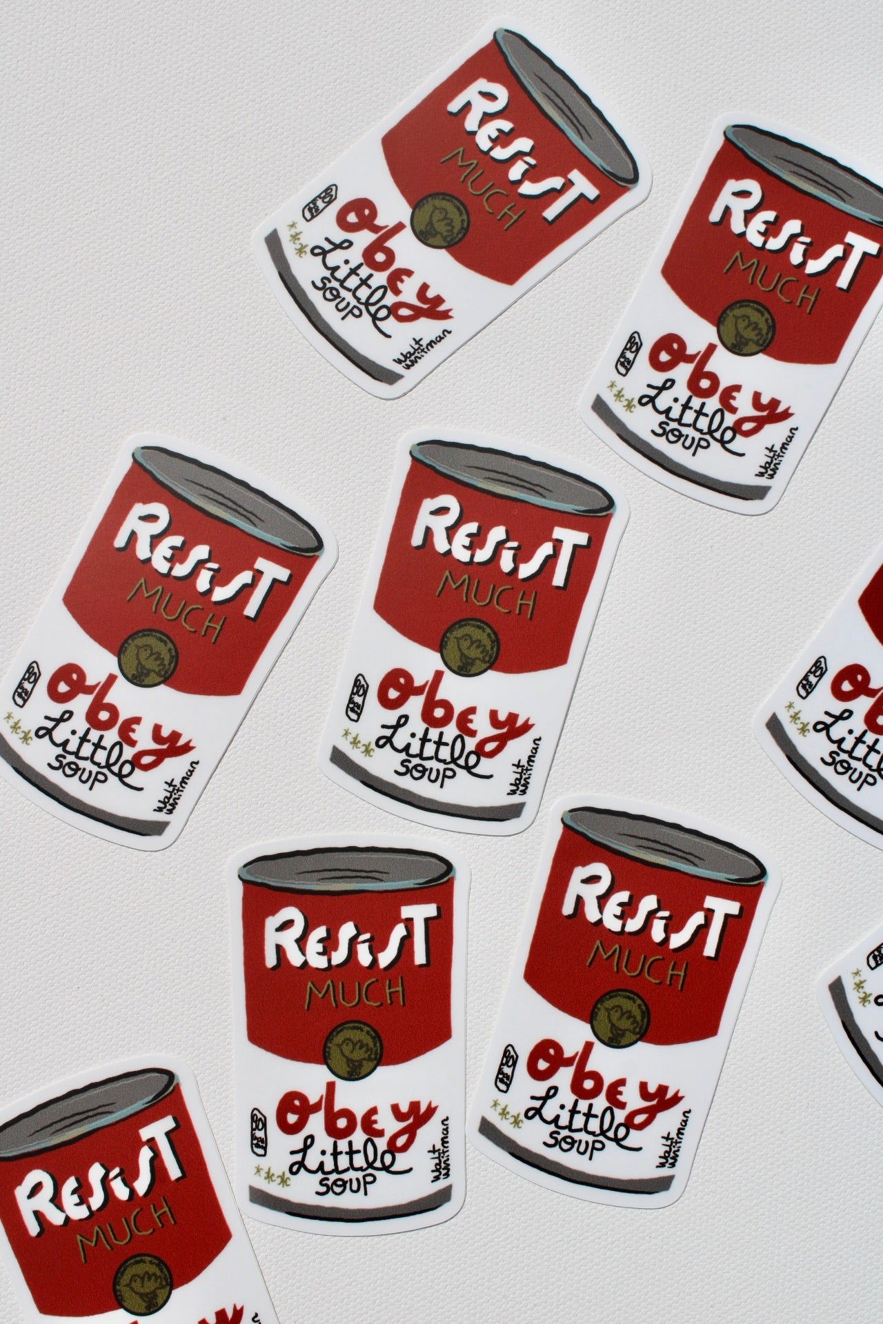 Resist Soup Can Sticker - VIOLETREDSTUDIO