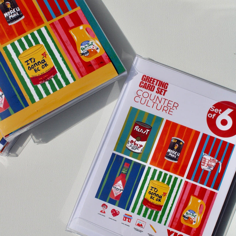 Counter Culture Curated Selection - Illustrated Set, Blank Inside - Snail Mail - VIOLETREDSTUDIO