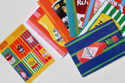 Counter Culture Curated Selection - Illustrated Set, Blank Inside - Snail Mail - VIOLETREDSTUDIO