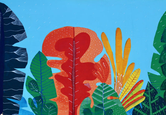 “Paradise” – Original Mixed Media Painting on Canvas - VIOLETREDSTUDIO