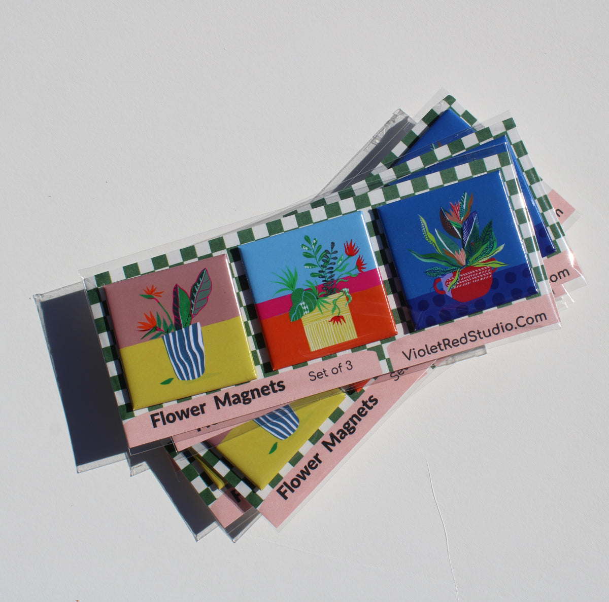 Flower Magnets – Set of 3 - VIOLETREDSTUDIO