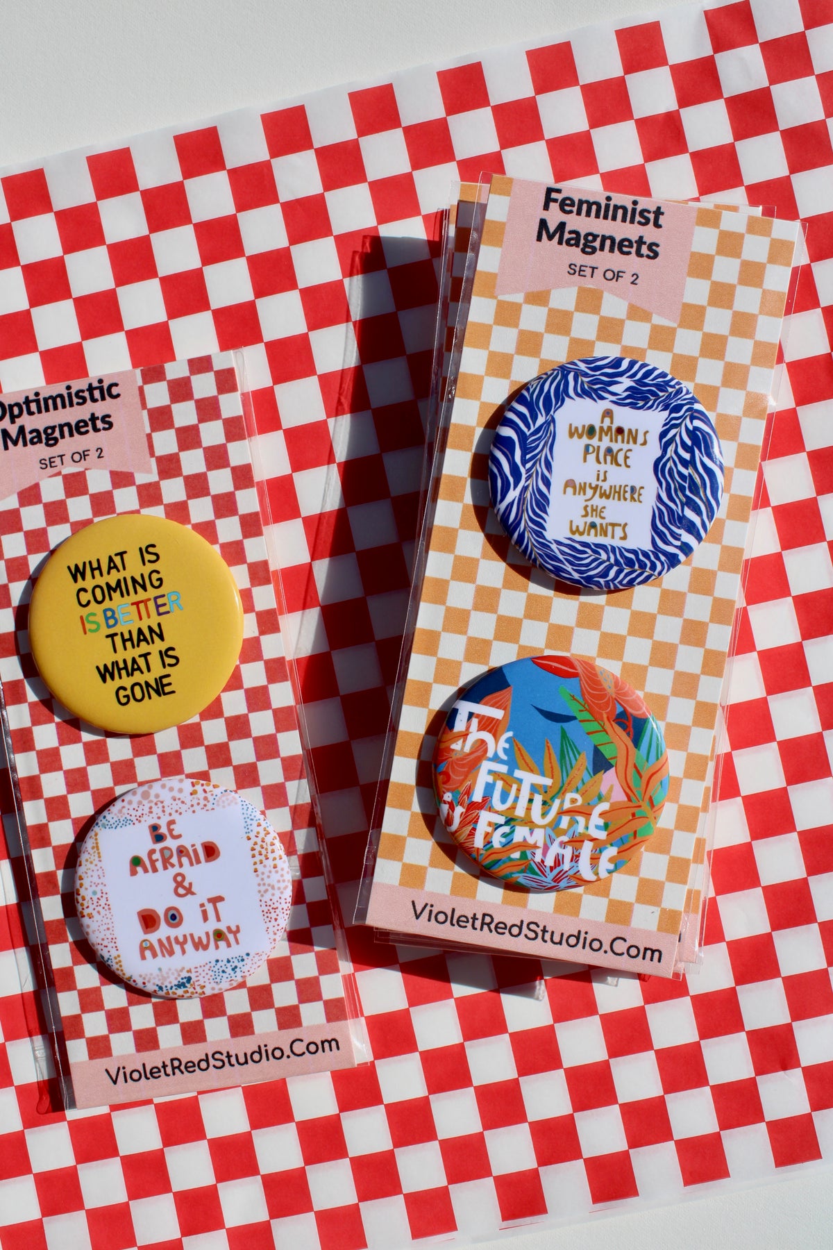 Optimist Magnets – Set of 2 - VIOLETREDSTUDIO
