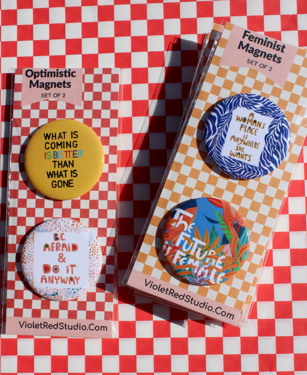 Optimist Magnets – Set of 2 - VIOLETREDSTUDIO