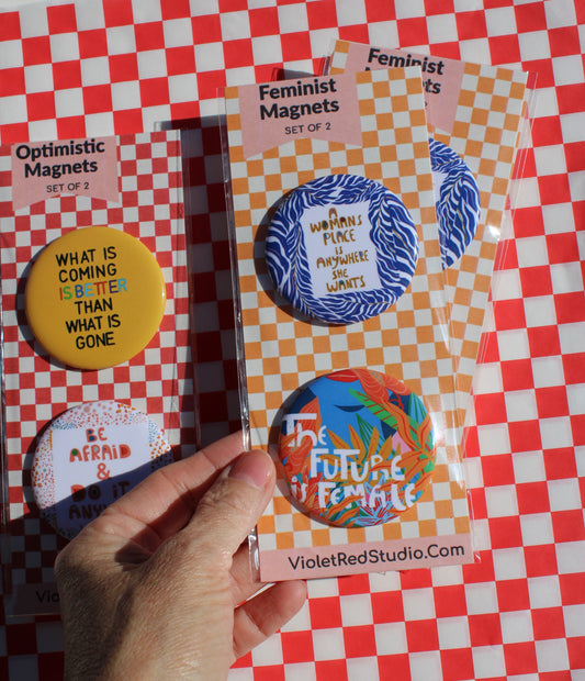 Feminist Magnets – Set of 2 - VIOLETREDSTUDIO