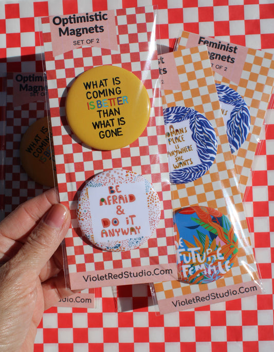 Optimist Magnets – Set of 2 - VIOLETREDSTUDIO