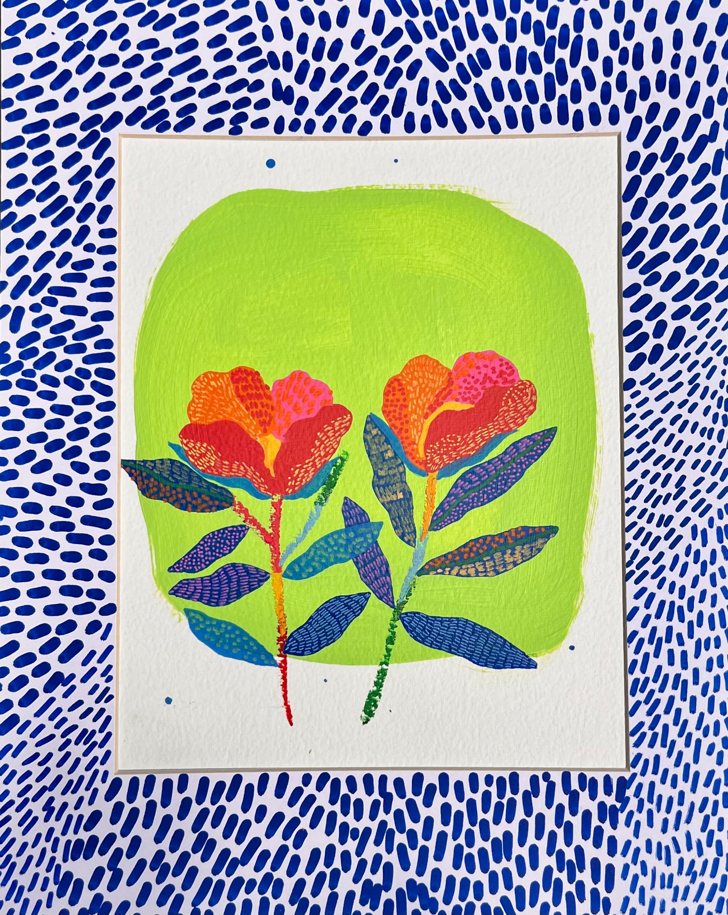 Glow Bloom – Original Flower Art on Paper