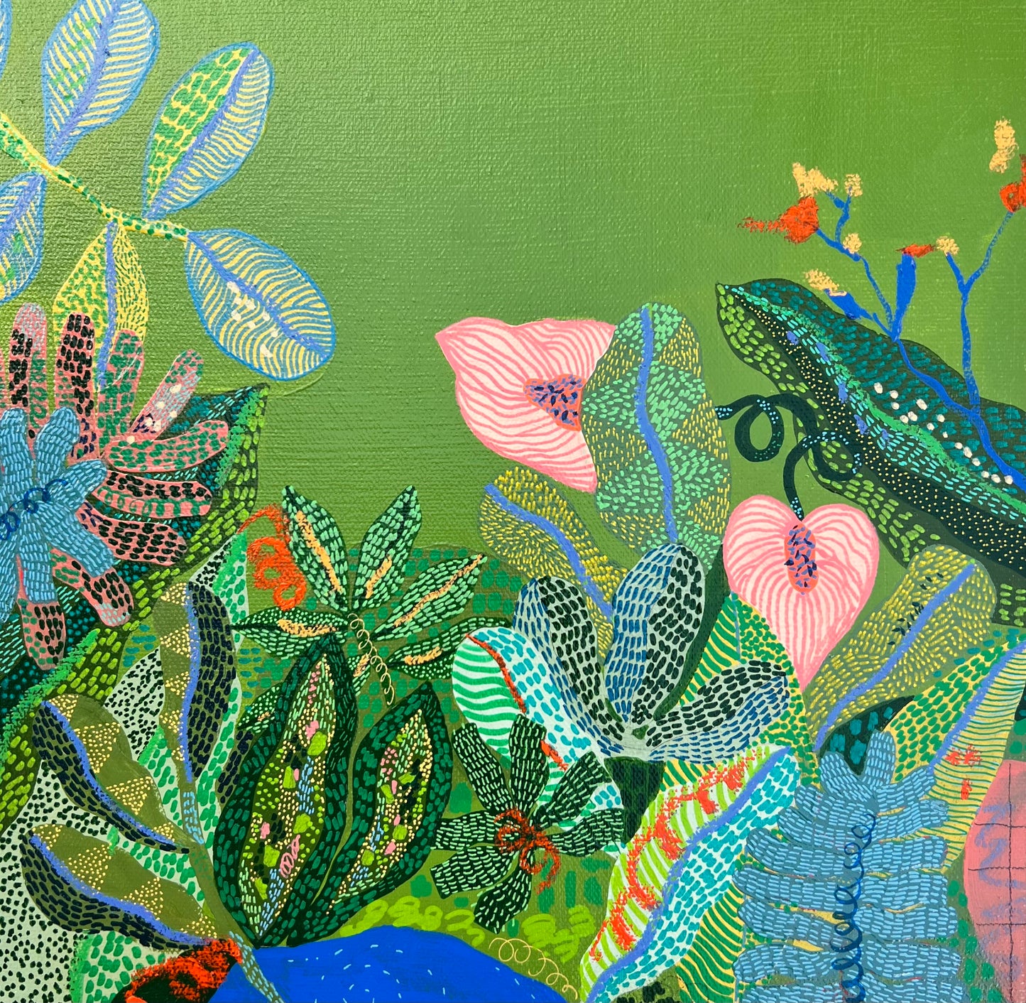 Baile Inolvidable #3 – Original Mixed Media on Canvas (12x12) - VIOLETREDSTUDIO