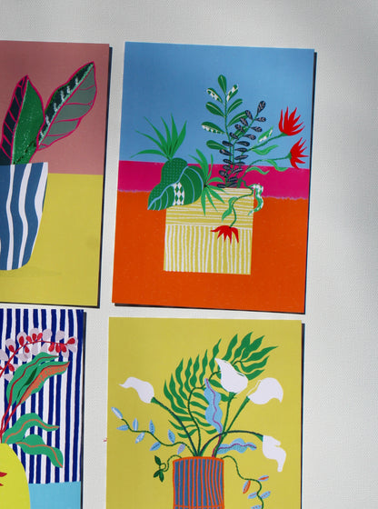 Floral Postcards - Set of 4 - VIOLETREDSTUDIO
