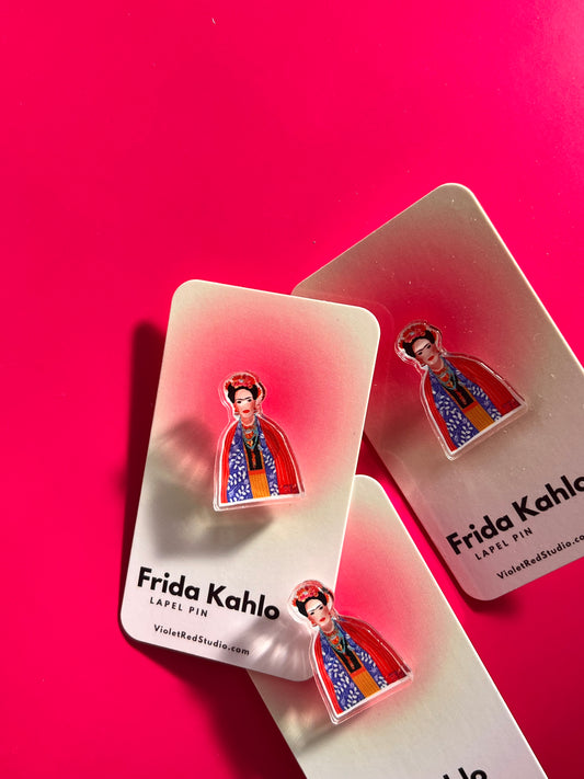Frida Kahlo Lapel Pin - VIOLETREDSTUDIO